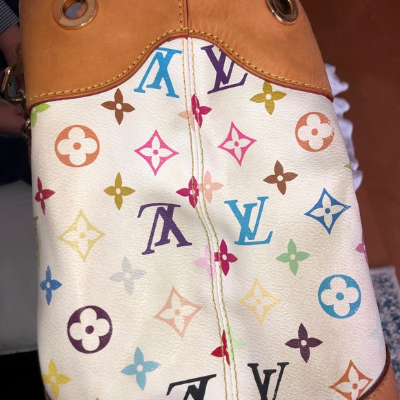 SOLD - White Monogram Multicolor Ursula Blanco - Picture 5 of 12